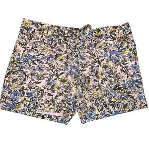 LOFT Floral Patterned Shorts with Pink and Blue